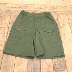 BSA Boy Scouts Size 8 Waist 24 Green Twill Cargo